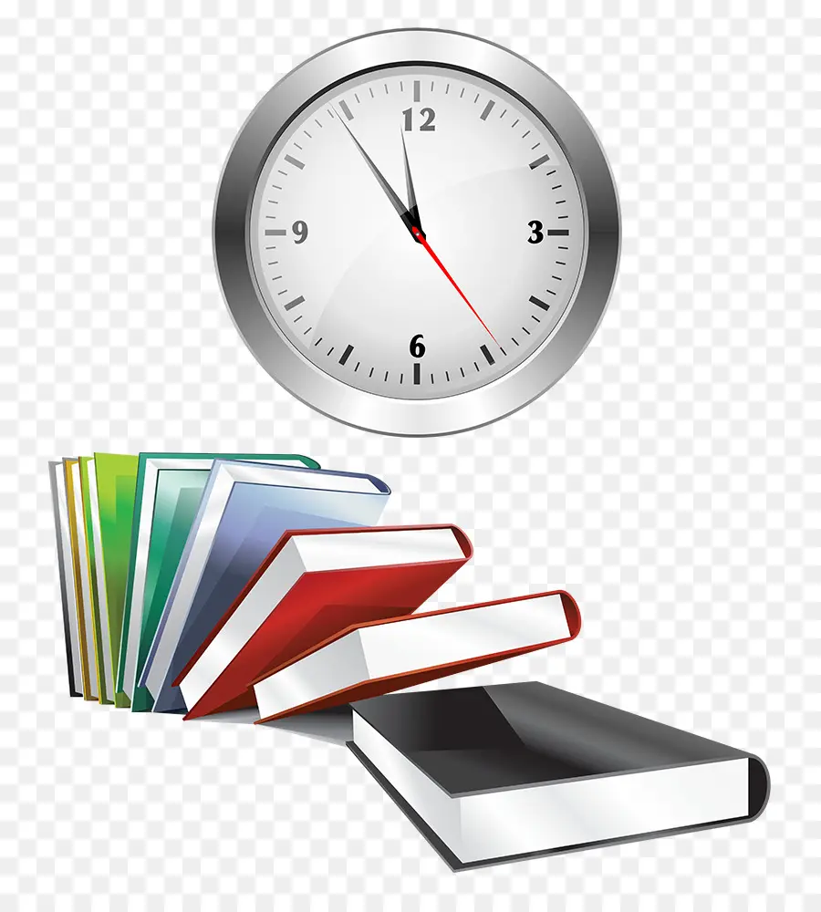 Horloge Et Livres，Temps PNG