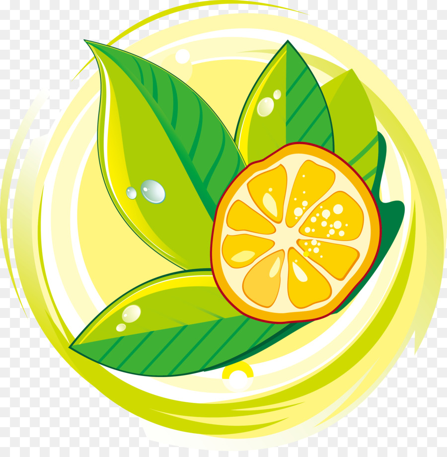 Tranche De Citron，Feuilles PNG