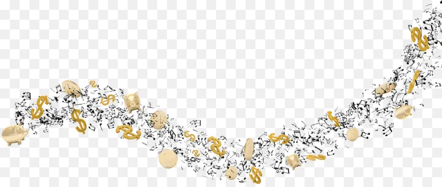 Confettis，Or PNG