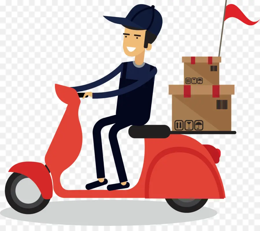 Livreur，Scooter PNG