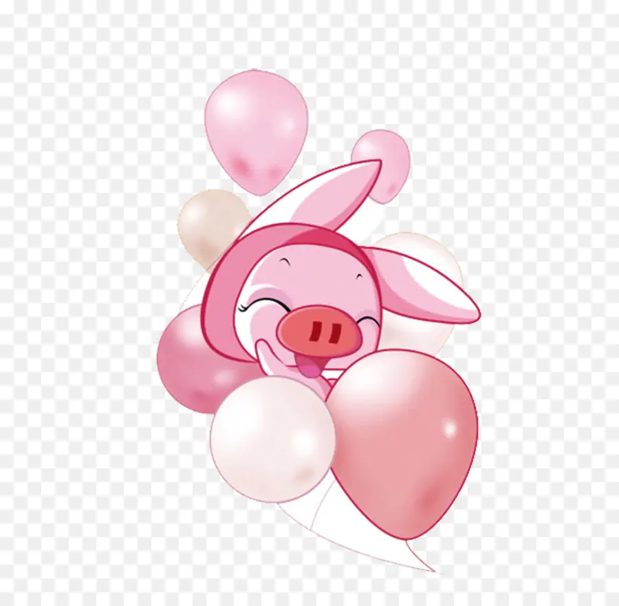 Cochon Rose，Ballons PNG