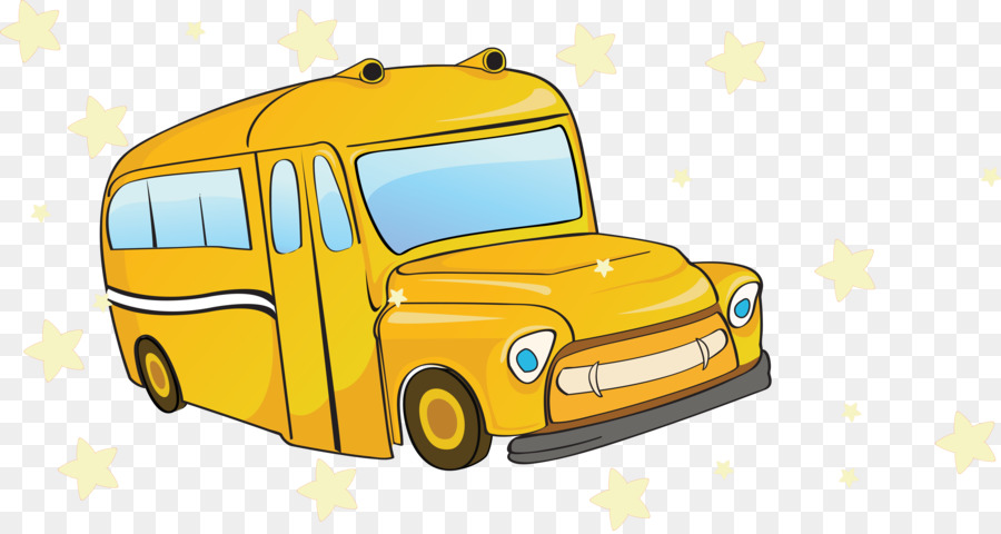 Autobus Jaune，Dessin Animé PNG