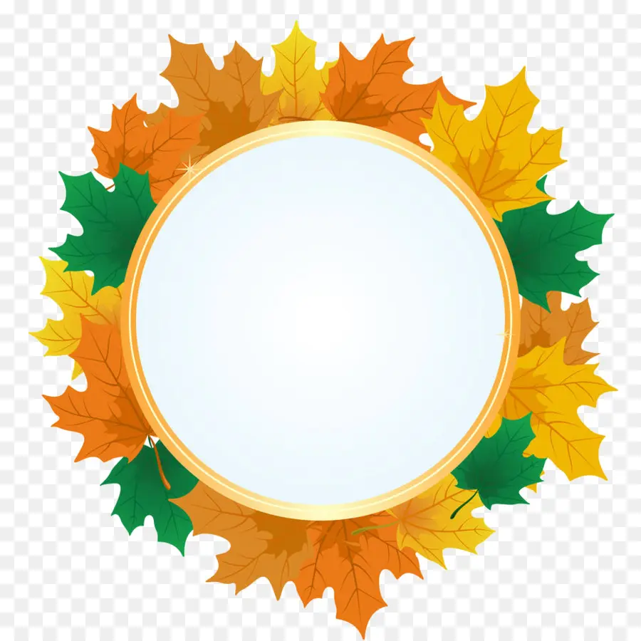 Feuilles D'automne，Cercle PNG