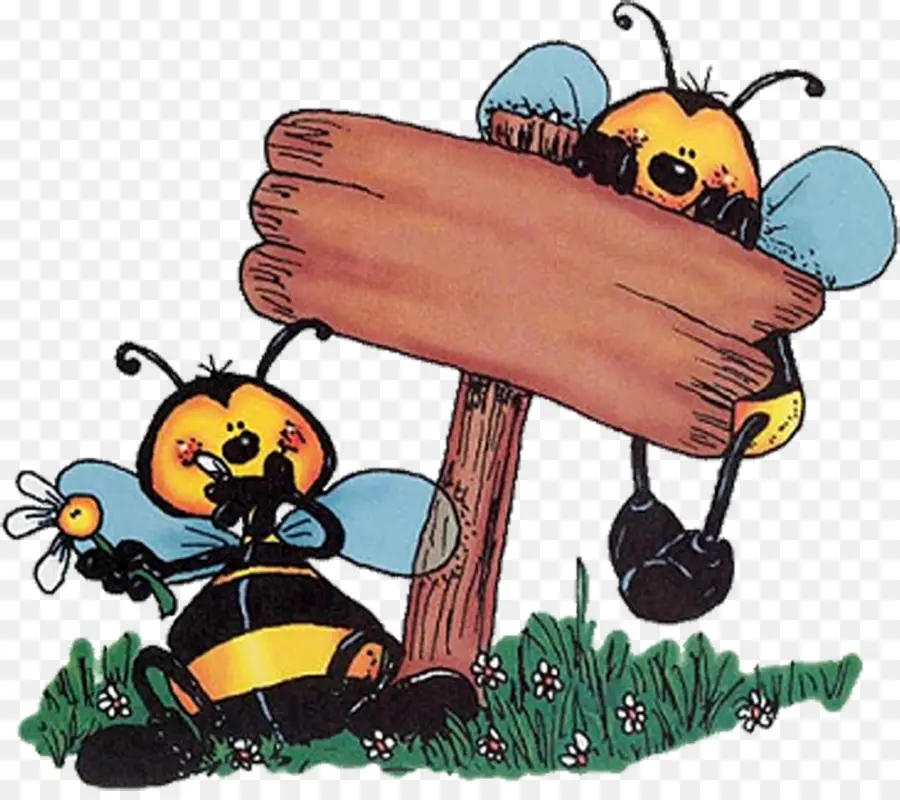 Abeilles De Dessin Animé，Signe PNG