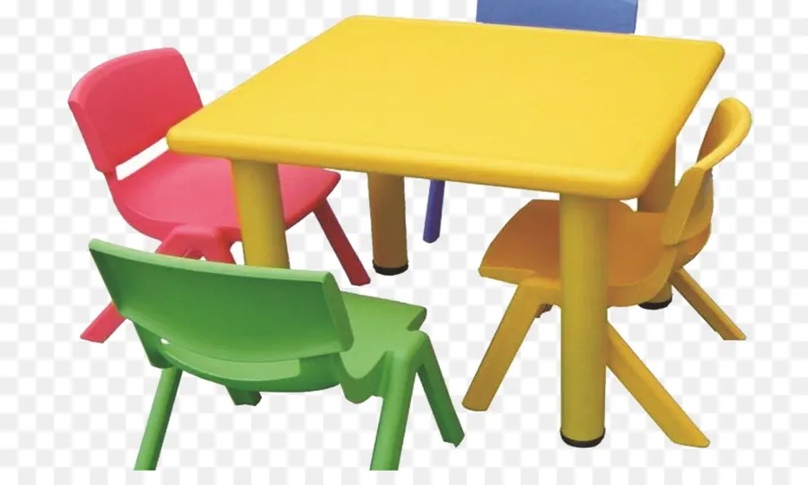 Table Et Chaises Pour Enfants，Coloré PNG