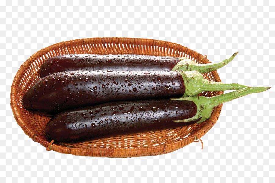 Aubergines Dans Le Panier，Nourriture PNG