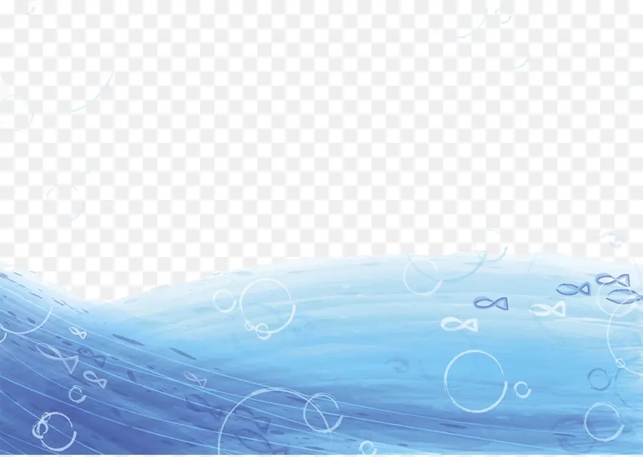 Vague D'eau，Bleu PNG