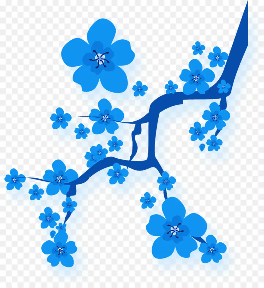 Fleurs Bleues，Bleu PNG