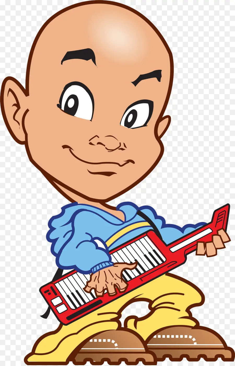 Garçon De Dessin Animé，Keytar PNG