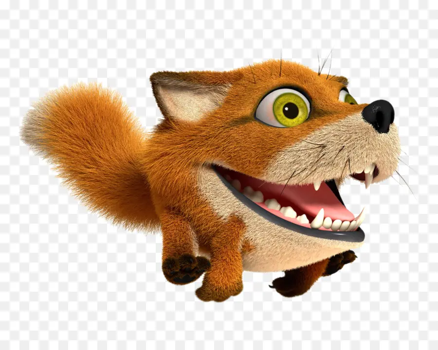 Renard De Dessin Animé，Souriant PNG