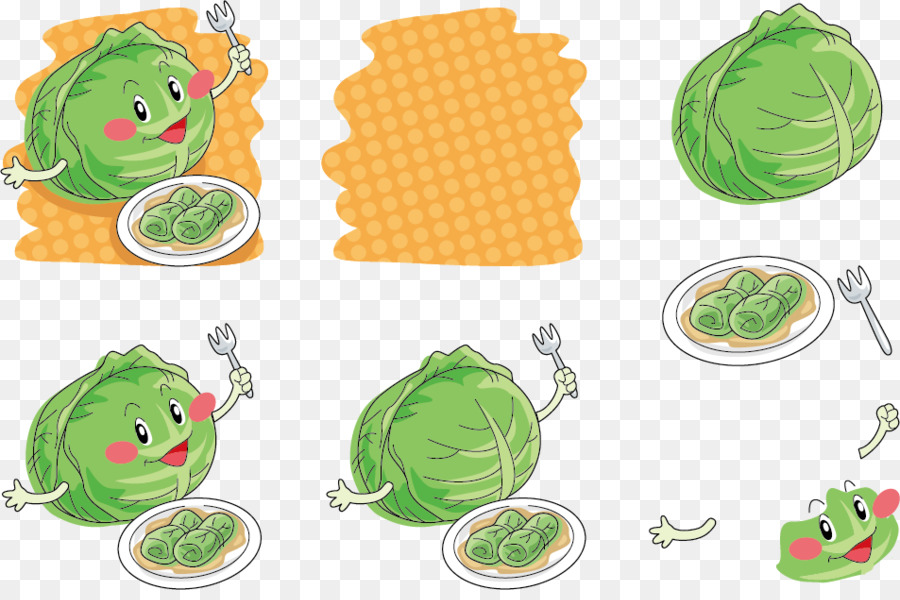 Dessin Animé De Chou，Légume PNG