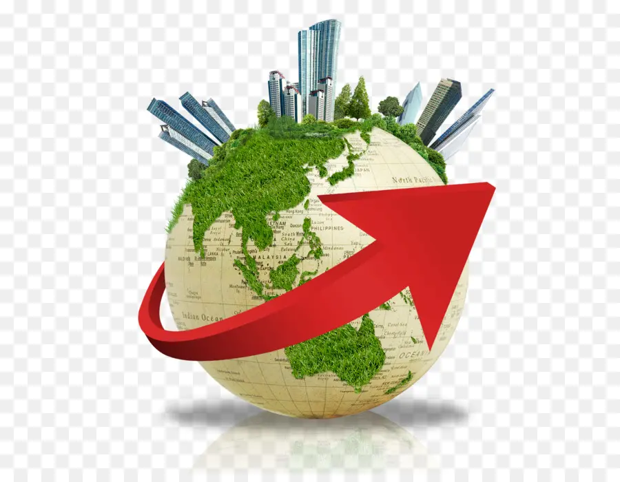 Terre Avec Flèche，Globe PNG