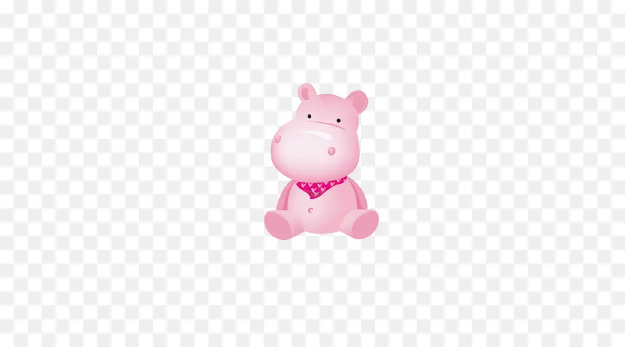 Jouet Hippopotame Rose，Hippopotame PNG