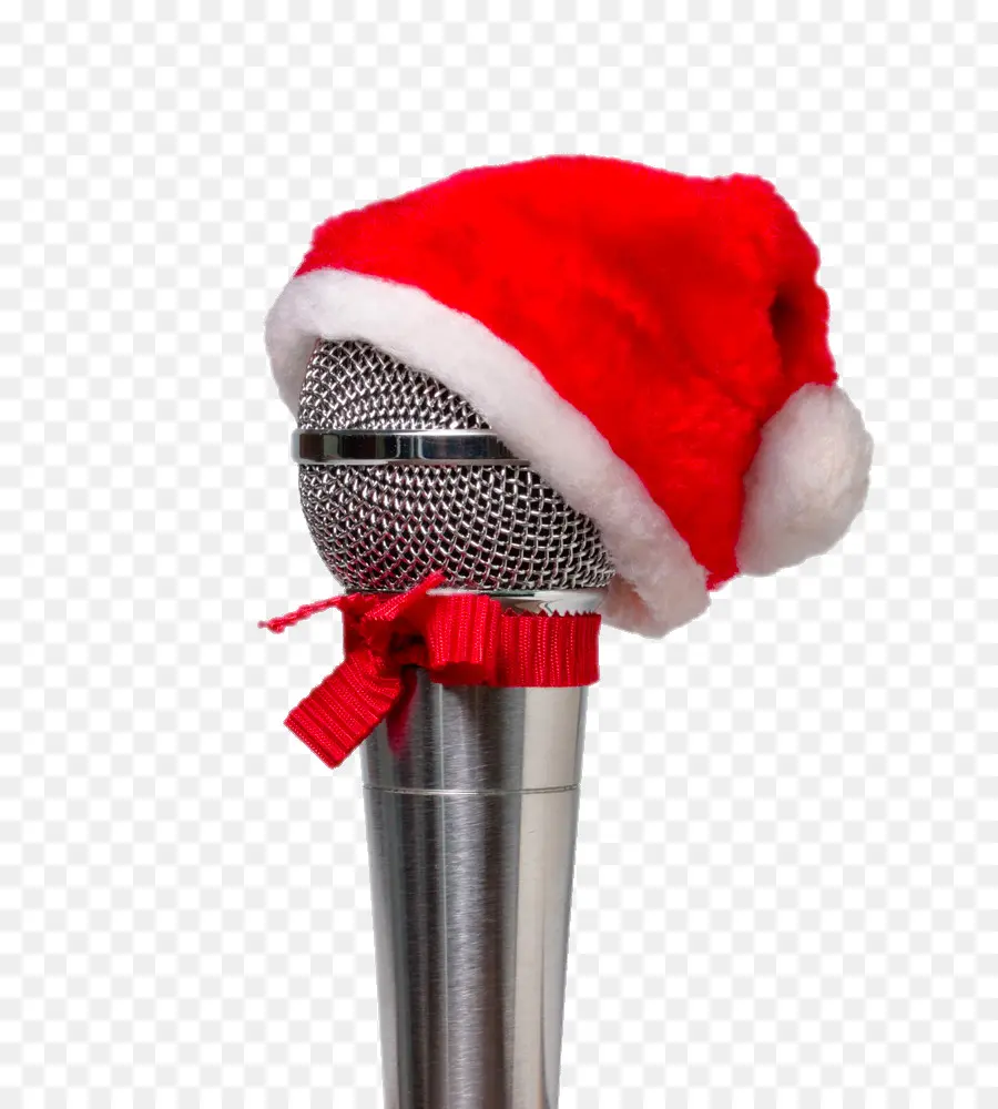 Microphone Avec Bonnet De Noel，Noël PNG