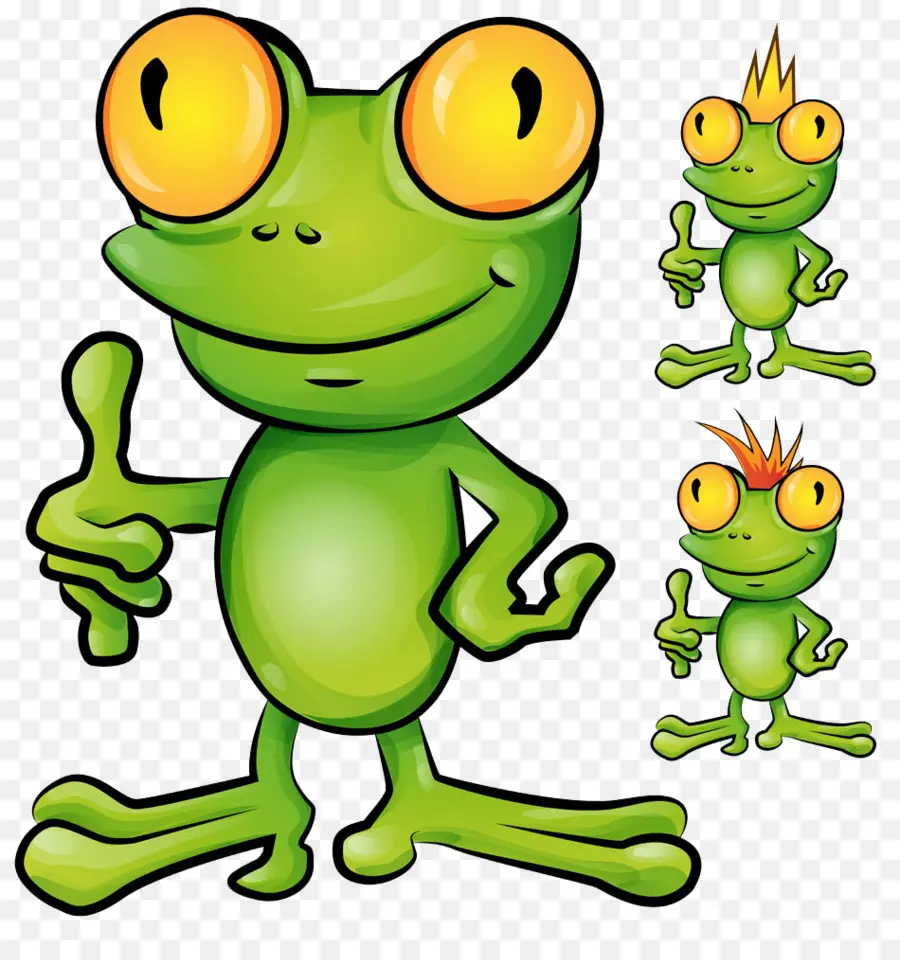 Grenouille De Dessin Animé，Vert PNG