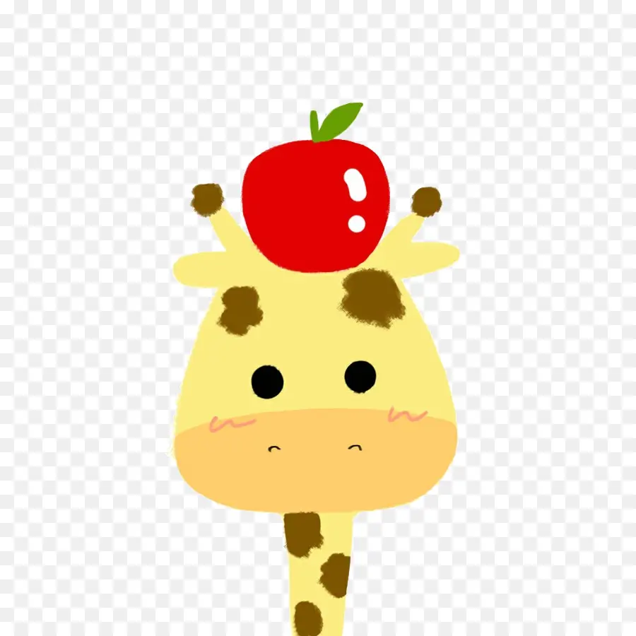 Girafe à La Pomme，Pomme PNG