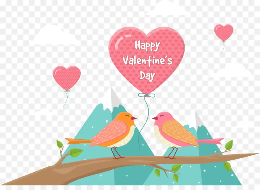 Oiseaux De La Saint Valentin，Cœur PNG