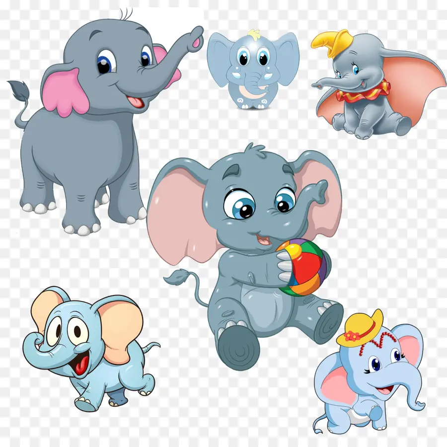 Éléphants De Dessin Animé，Bébé PNG