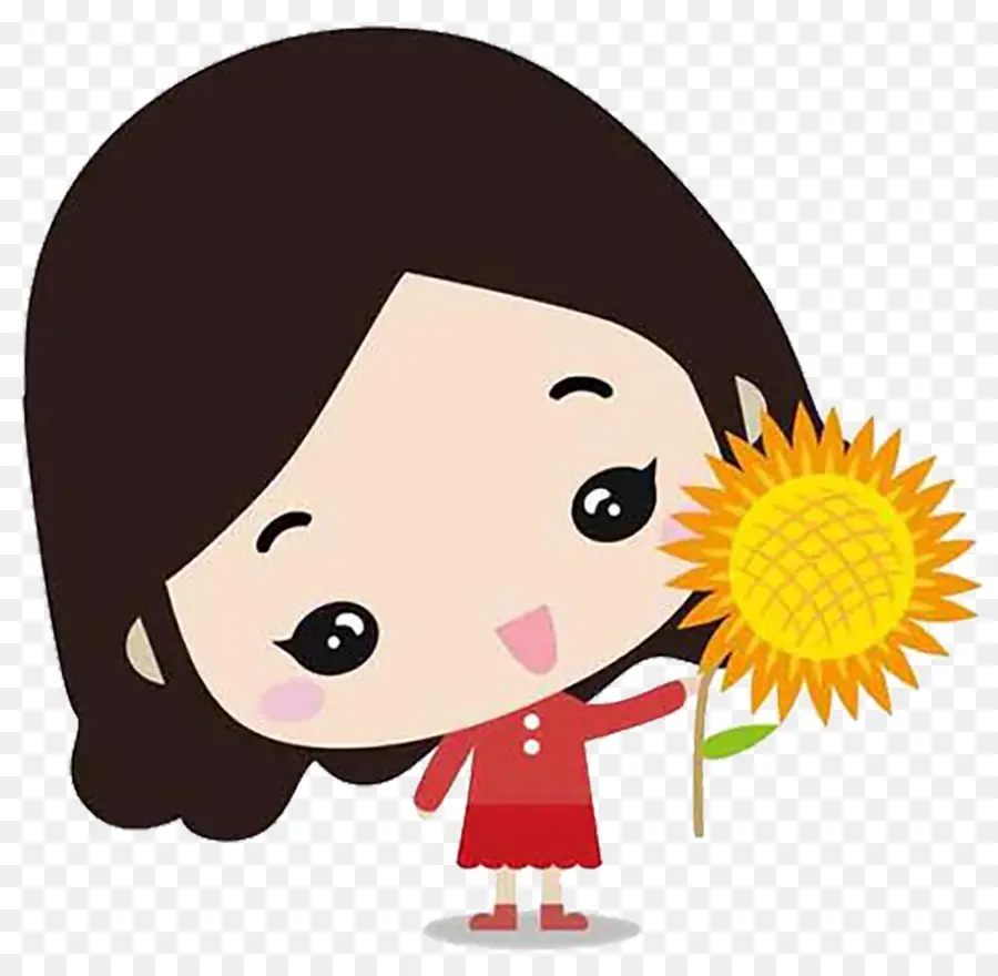 Fille Avec Tournesol，Tournesol PNG