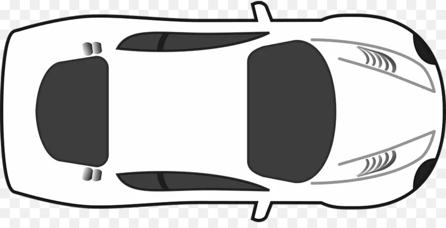 Voiture Blanche，Vue De Dessus PNG