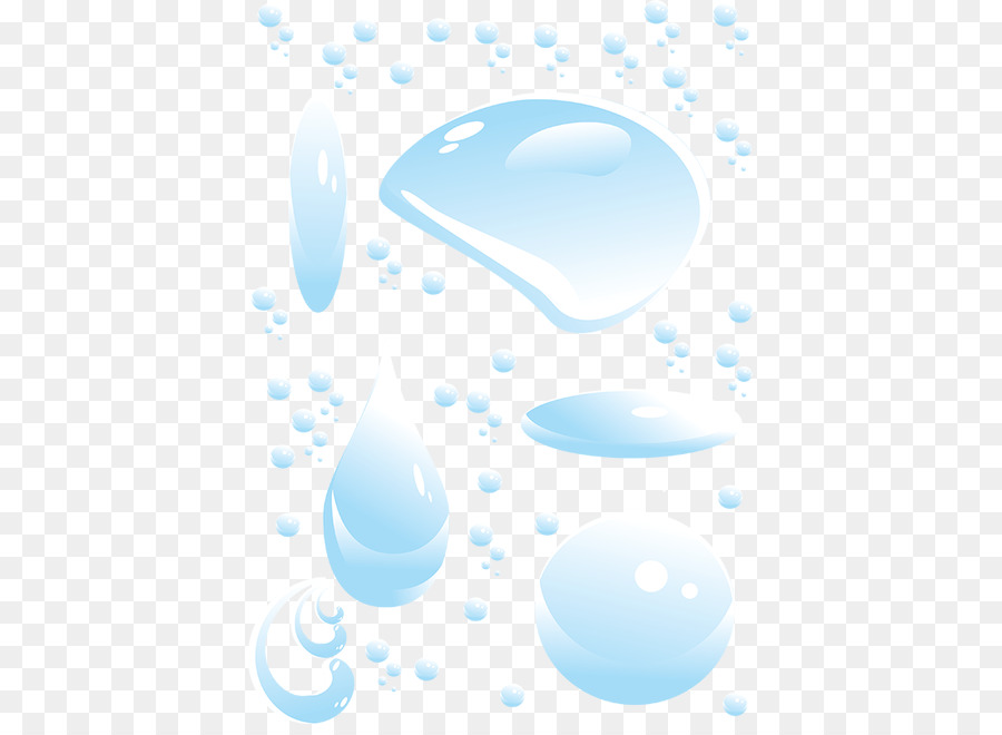 Gouttelettes D'eau，Bleu PNG