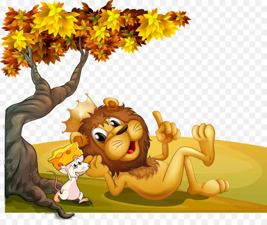 Lion Et Souris，Arbre PNG