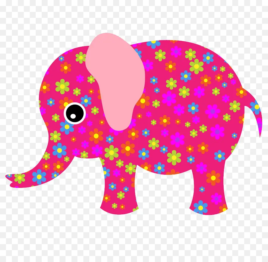 éléphant，Rose PNG