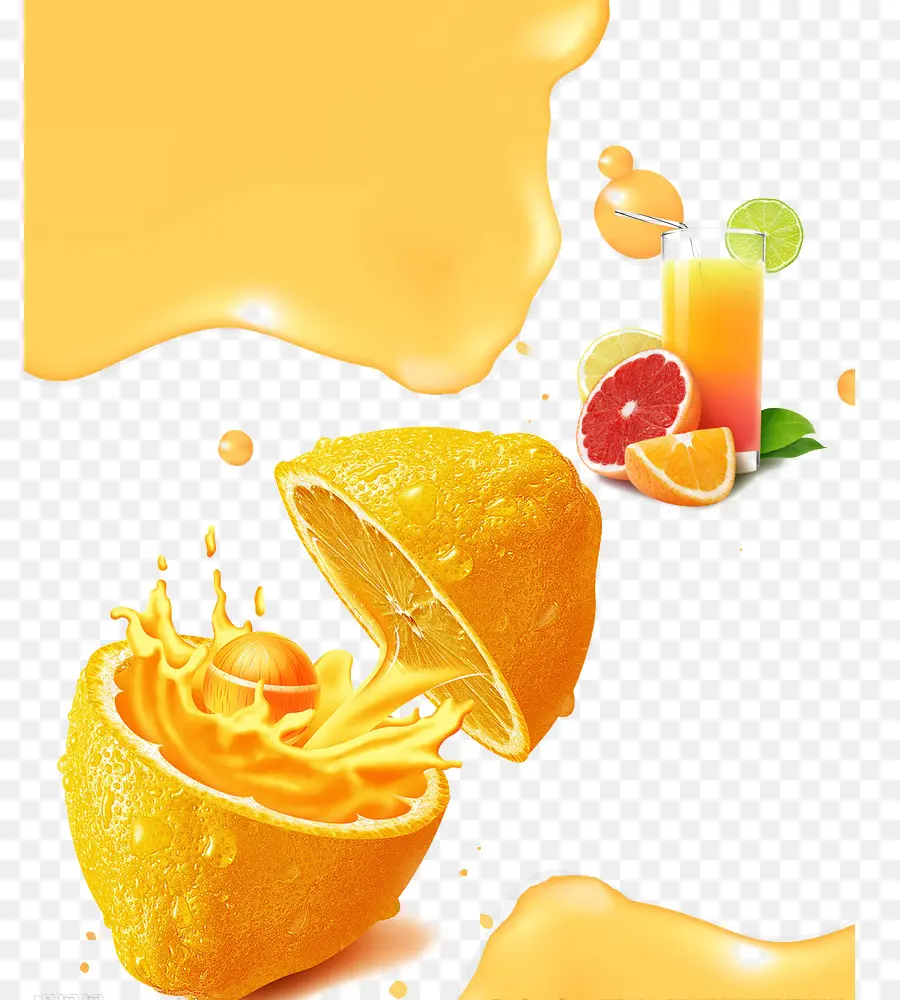 Orange，Jus PNG