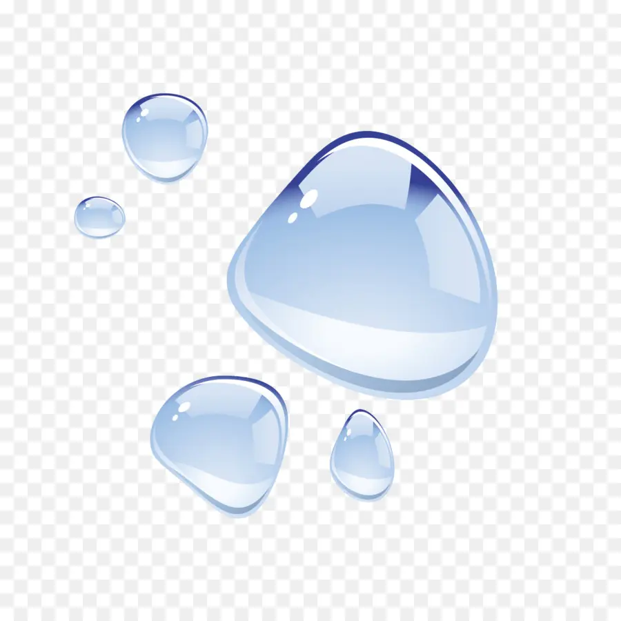 Gouttelettes D'eau，Bleu PNG