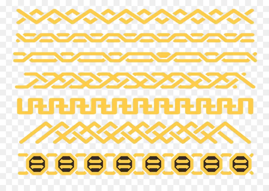 Motifs Géométriques，Jaune PNG