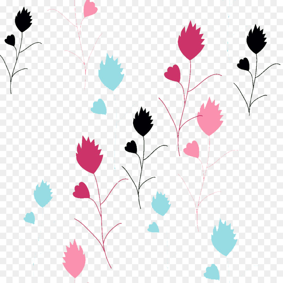 Feuilles Colorées，Fleur PNG