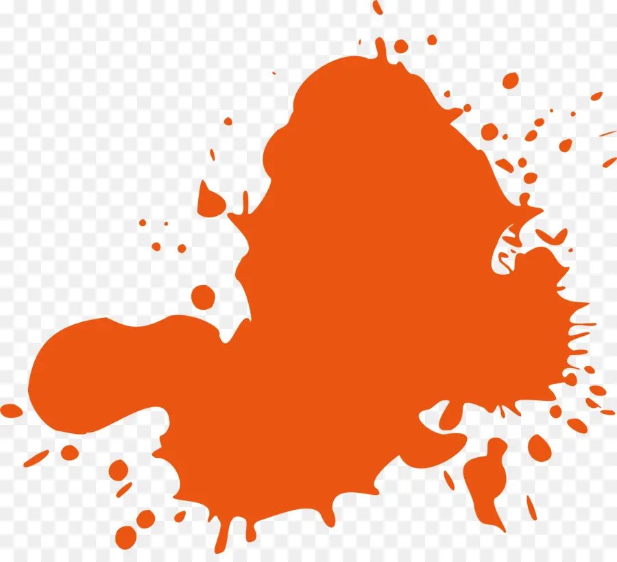 éclaboussure D'orange，Peinture PNG