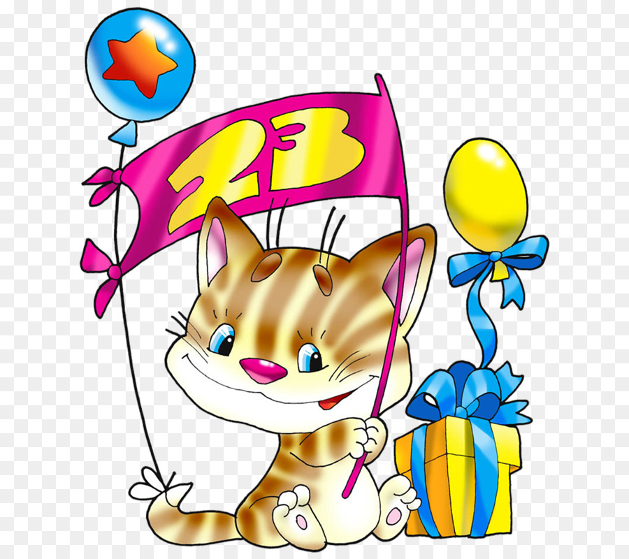 Chat De Dessin Animé，Anniversaire PNG