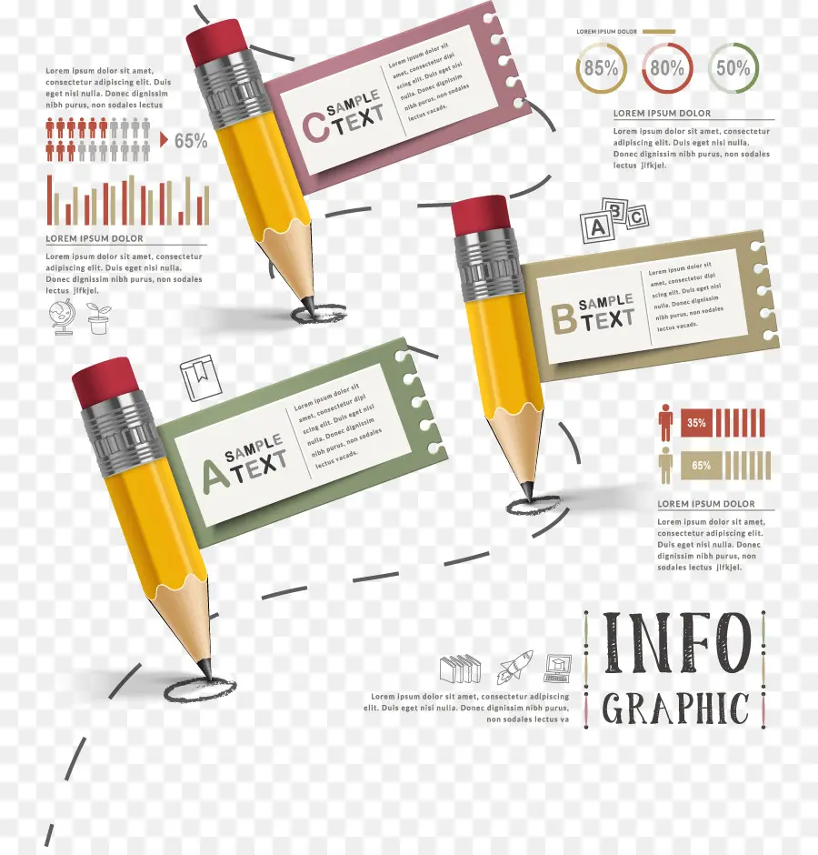 Infographie Au Crayon，éducation PNG