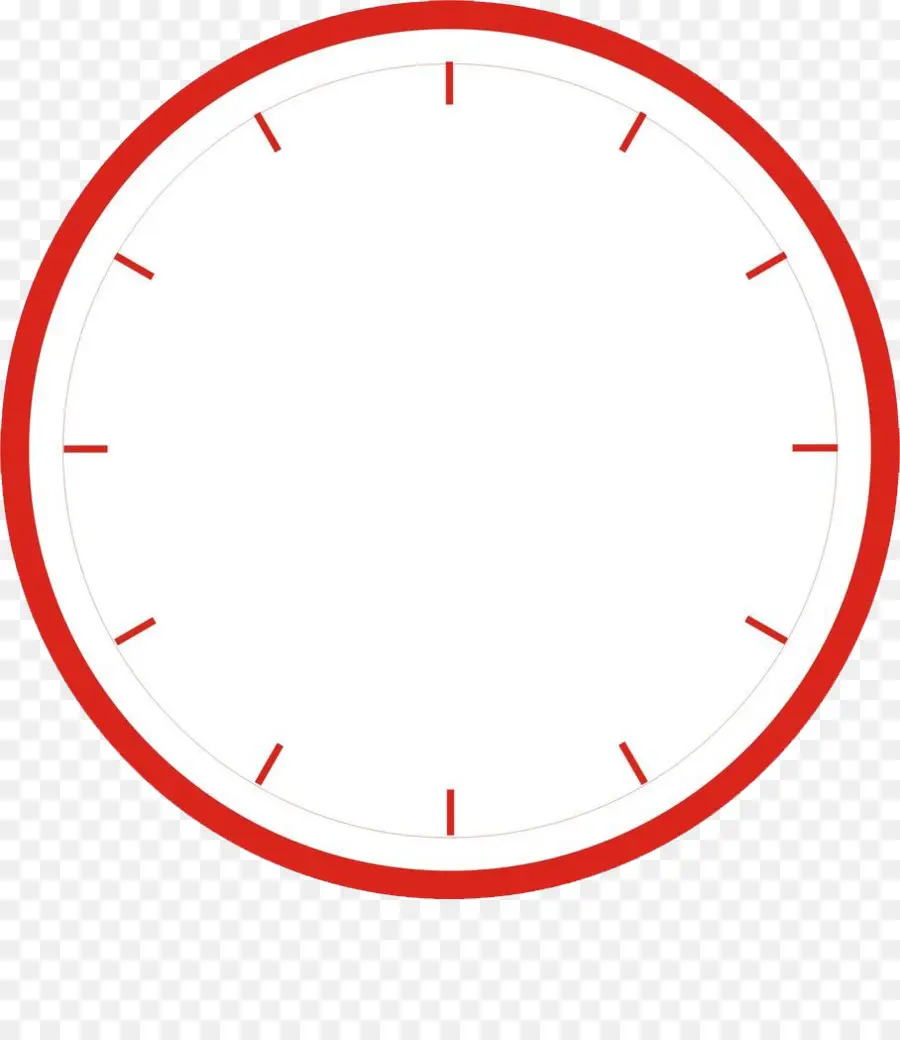 Cadre D'horloge Rouge，Temps PNG