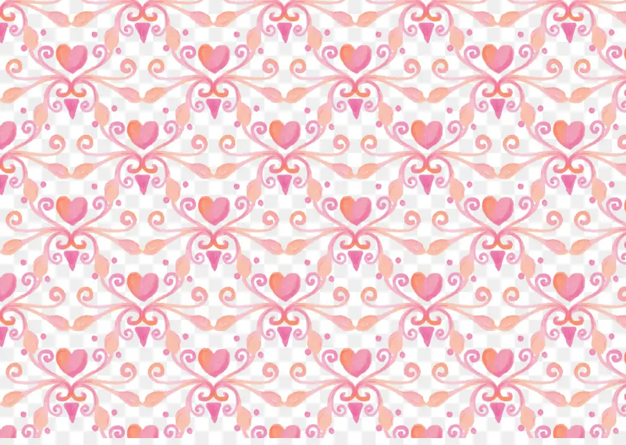 Motif Coeur Rose，Cœurs PNG