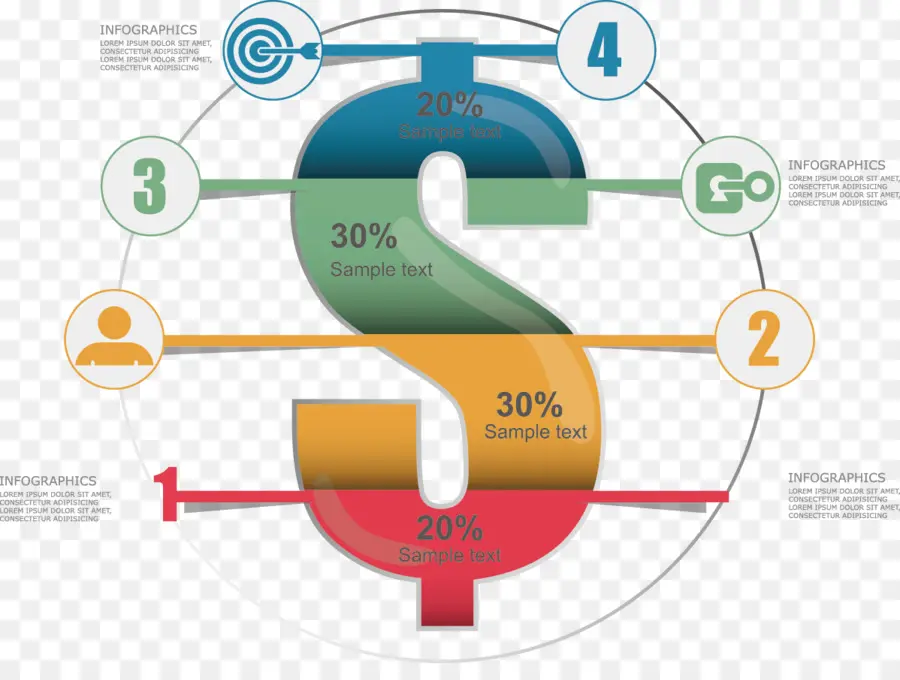 Infographie Du Signe Du Dollar，Finance PNG