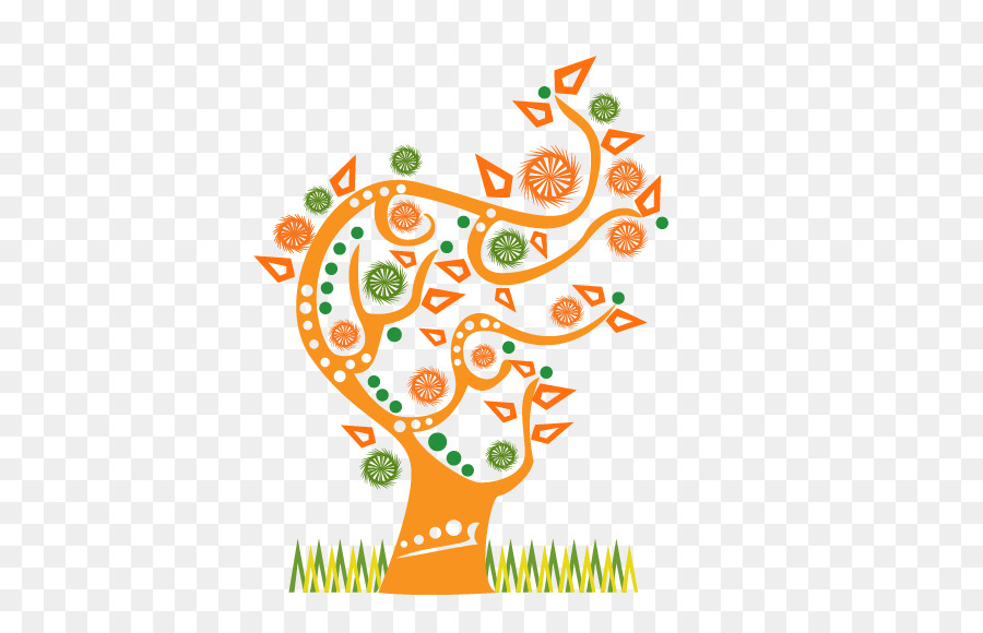 Arbre Décoratif，Coloré PNG