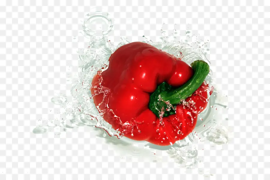 Poivron Rouge，Éclaboussure D'eau PNG