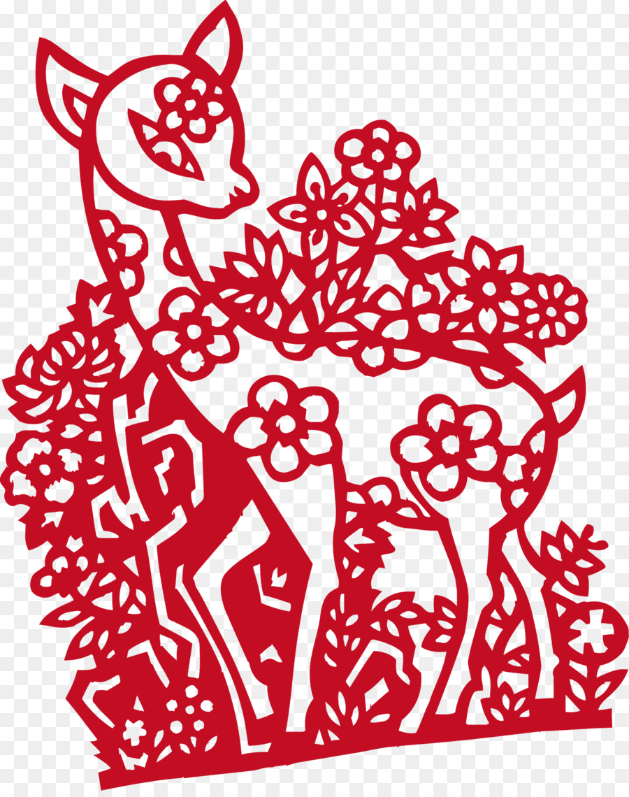 Cerf，Floral PNG