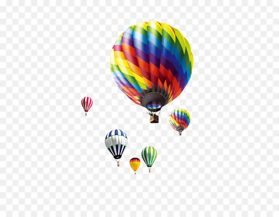 Montgolfières Colorées，Ciel PNG