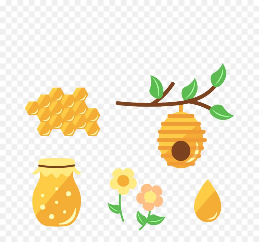 Abeille，Miel PNG