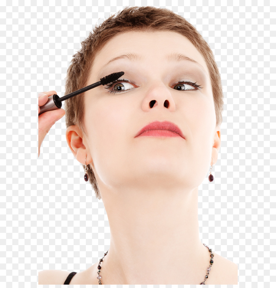 Femme Appliquant Le Mascara，Se Maquiller PNG