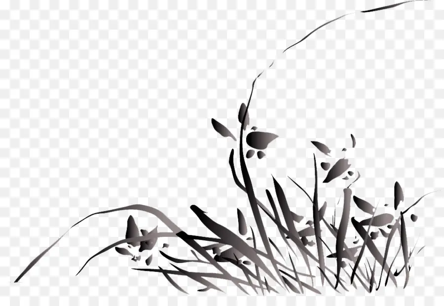 Herbe，Papillons PNG