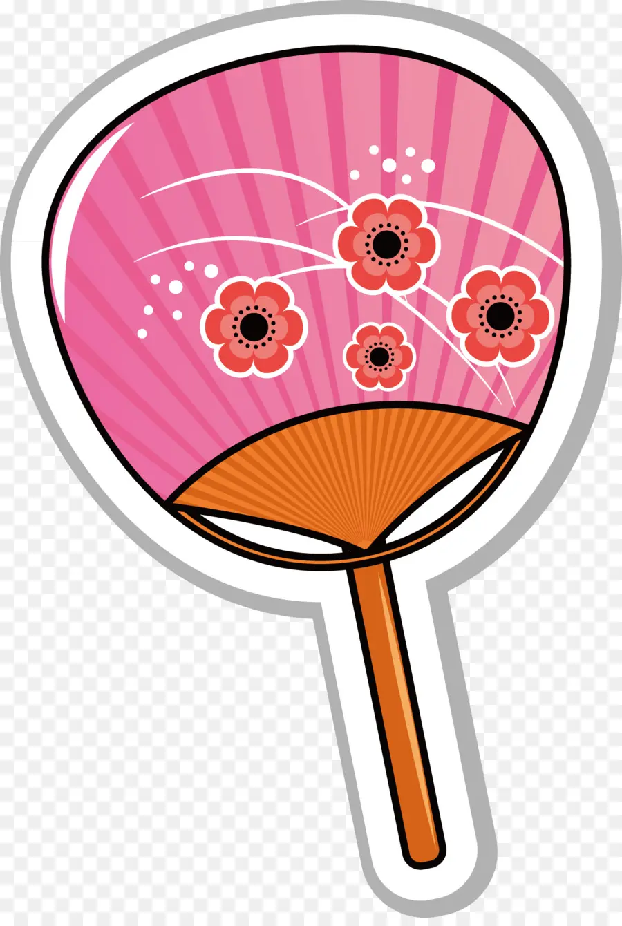 Éventail Rose，Fleurs PNG