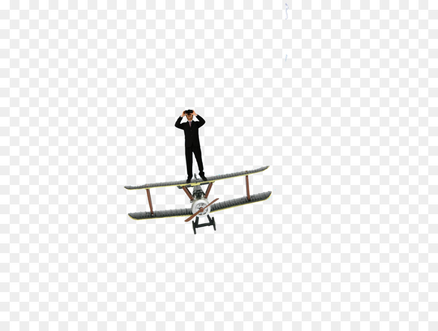 Homme Dans Un Avion，Biplan PNG