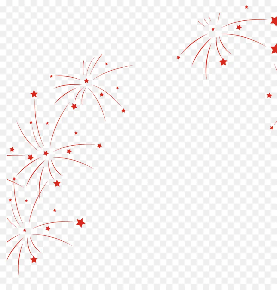 Feux D'artifice，Rouge PNG