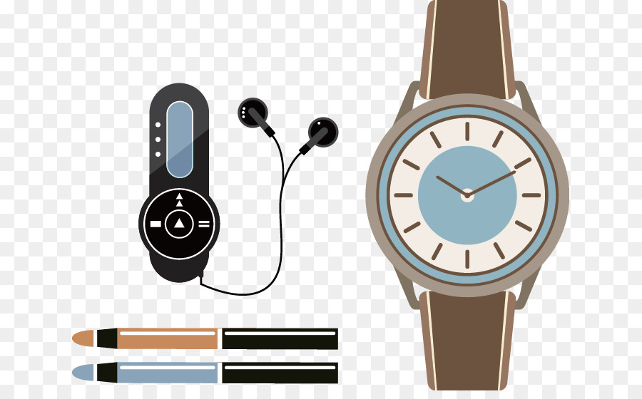 Montre Et écouteurs，Stylos PNG