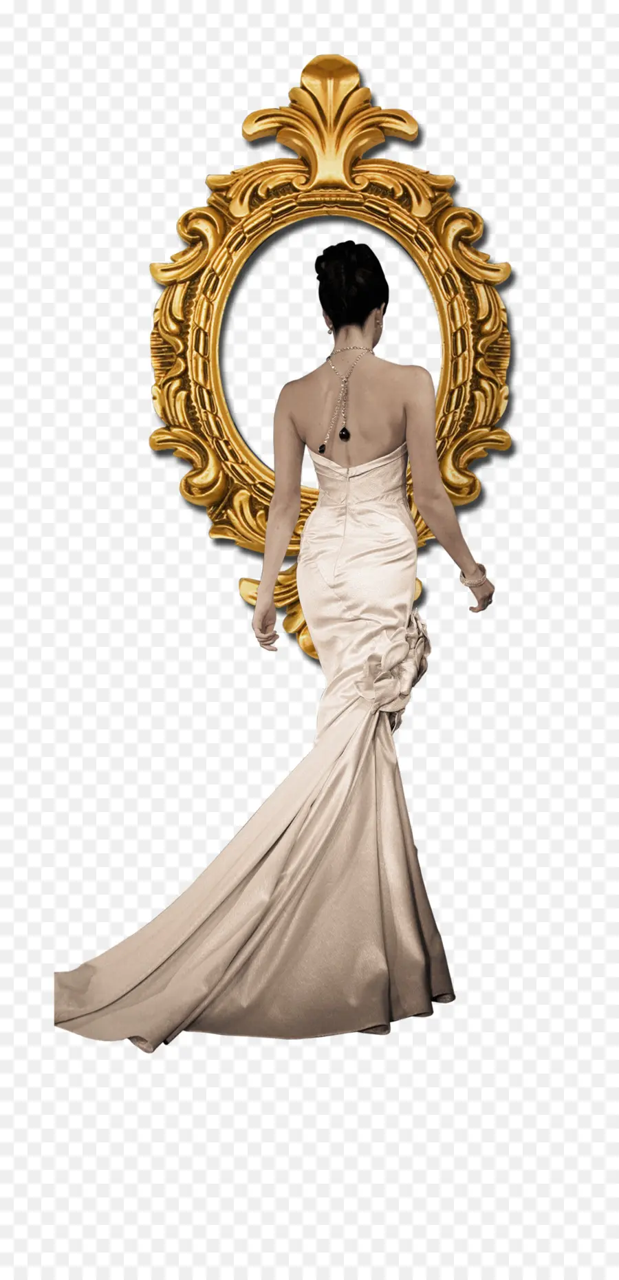 Femme En Robe，Élégant PNG