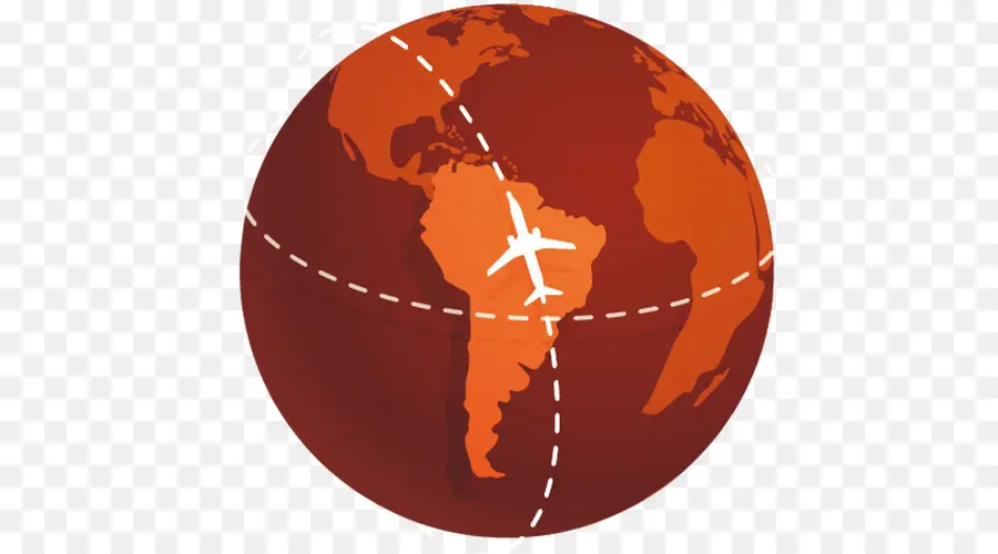 Globe Avec Avion，Monde PNG